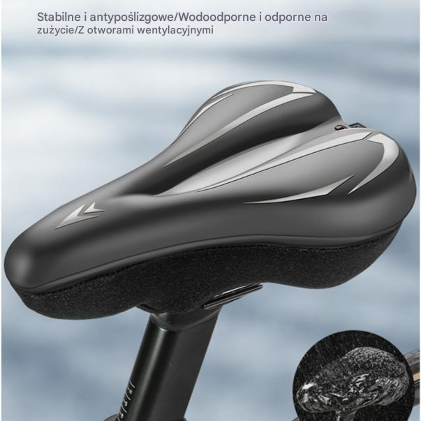 🚲Pokrowiec na siodełko roweru górskiego, wykonany z grubej, wodoodpornej, niezwykle miękkiej skóry silikonowej.