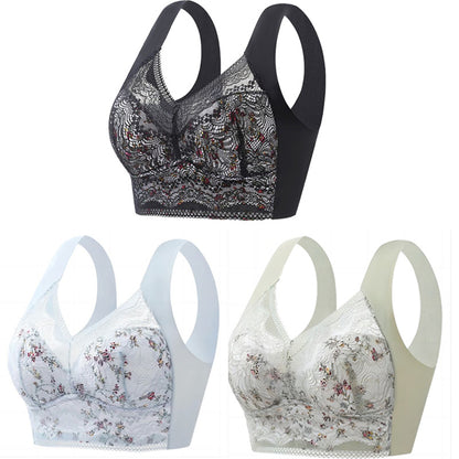 【Producto estrella】【Pack de 3】💕【40 kg-100 kg】Sujetadores de verano para mujer sin costuras, de talla grande, en seda fría. Transpirables y cómodos.