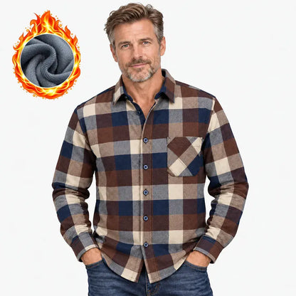 🔥【50% taniej】👔【Rozmiary L–5XL】Ciepła koszula z długim rękawem