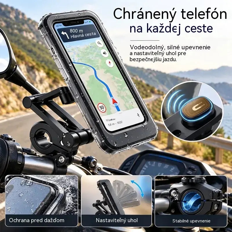 🏍️ Vodotesný držiak na telefón na bicykle a motocykle | Puzdro na riadidlá vhodné na používanie GPS