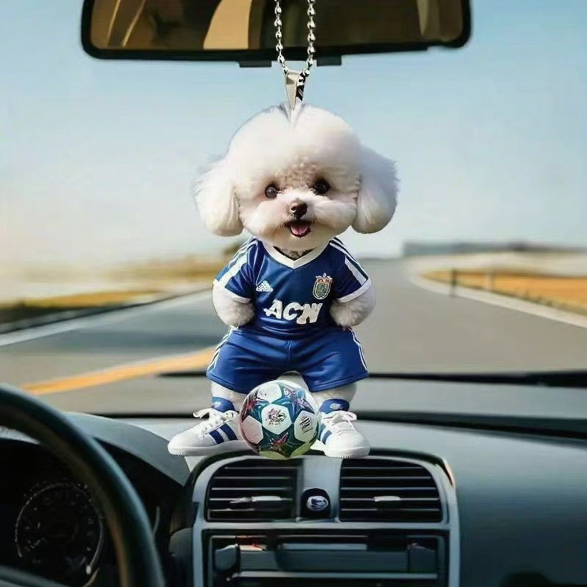 💖¡Superventas!🐶 [Paquete de 5] Creativo y adorable llavero de cachorro de peluche, perfecto para decorar el interior del coche o el bolso.