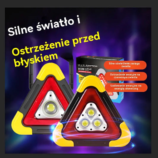🔥Nowość na rok 2026🔥 Trójkąt ostrzegawczy zasilany energią słoneczną — 3 w 1