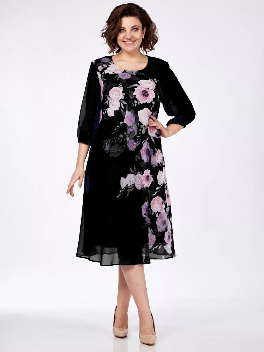 🌸 49% de descuento 💥💕【S-5XL】Elegante vestido de gasa de primavera con estampado floral 2026🌷