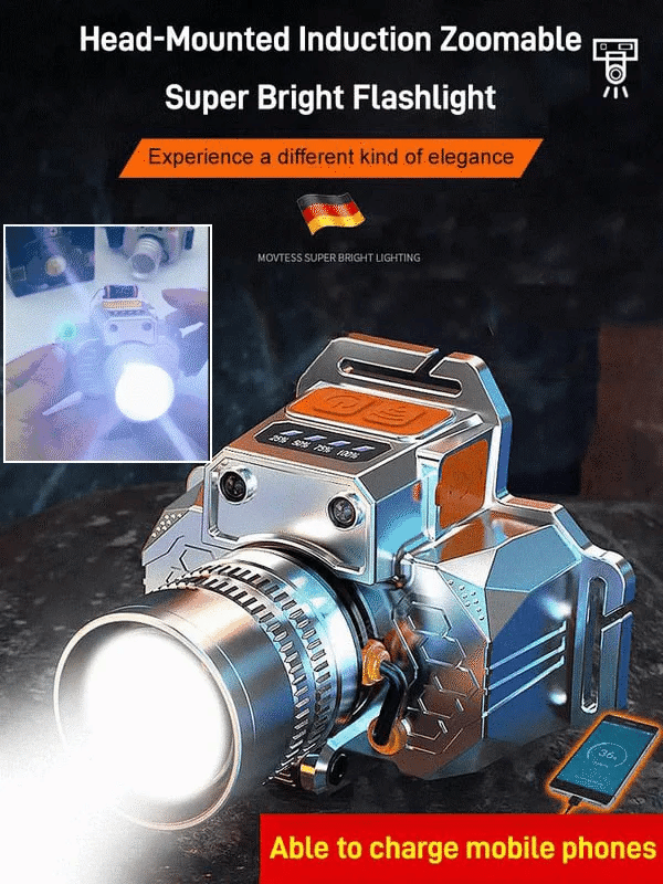 🔦Linterna frontal LED recargable de alta potencia para montar en la cabeza, para pesca nocturna, exteriores, camping, iluminación💡.