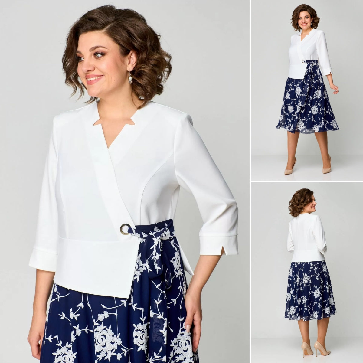 💥50%OFF💥2026 Nowa niebiesko-biała, świeża sukienka【S-5XL】