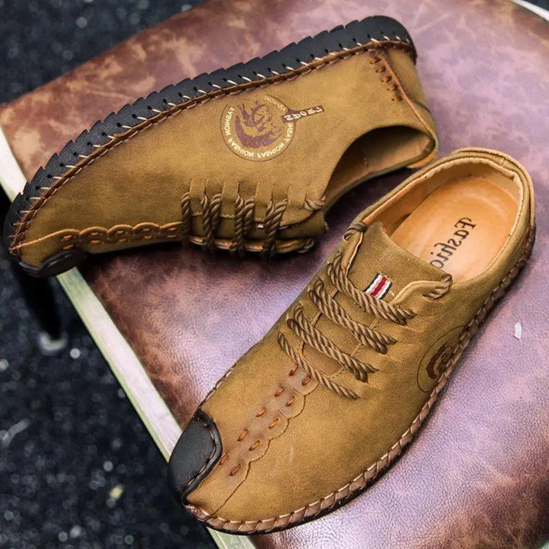 【38-48】Nowe, duże, męskie, skórzane buty codzienne, lekkie i przewiewne.