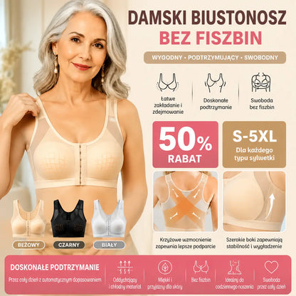 🔥Kup 1, a otrzymasz 2 gratis 【S-5XL】Damski oddychający, nieelastyczny biustonosz sportowy