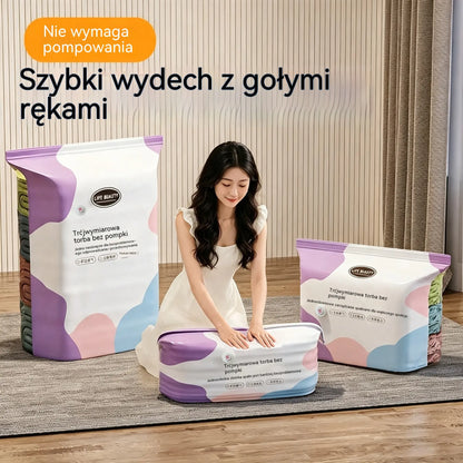 🧳 5 sztuk za jedyne 119 zł 💨 Duże, elastyczne worki próżniowe do przechowywania: Nie wymagają pompki, są szczelne, idealne do oszczędzania miejsca w walizce i w domu ✈️