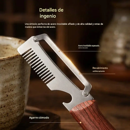 ✅Compra 1, llévate 1 gratis (2 artículos) 🧅🔪 Pelador de cocina multifuncional 3 en 1: ¡Pela, corta y abre botellas! 🔥