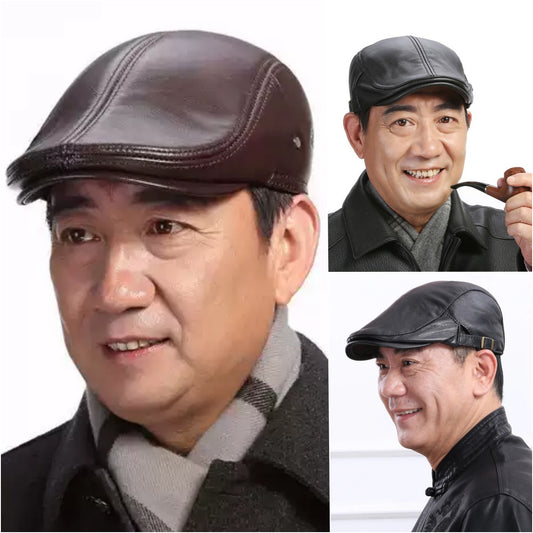 🐏 Gorro de piel de oveja de tamaño ajustable para hombre.Sencillo y discreto, moderno y versátil, adecuado para picnics, pesca salvaje, fotografía al aire libre, senderismo, montañismo.