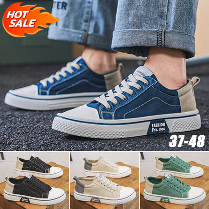 💥【50% zniżki】【37-48】👟 Męskie buty płócienne 2025 lato nowy styl wygodne oddychające miękka podeszwa wszechstronne