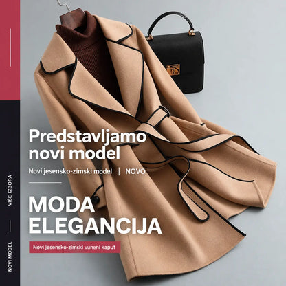 🔥🧥👩【50% taniej】【M–4XL】Nowy jesienno-zimowy płaszcz/kurtka w stylu koreańskim – dwustronny kaszmir, średnia długość