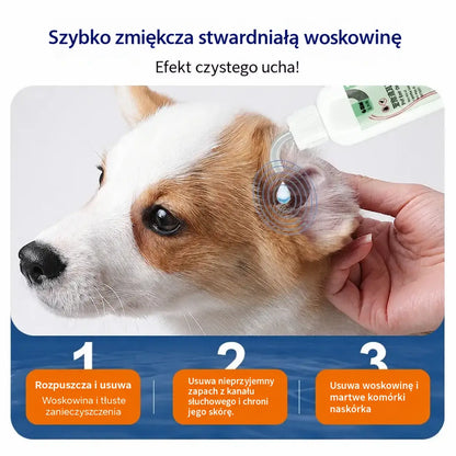 【Hit sprzedaży】🐶🐱 Płyn do czyszczenia uszu zwierząt | Łagodzi swędzenie uszu 👂 Odpowiedni dla psów i kotów