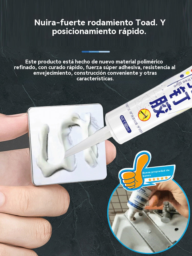 🔥[Compra 2 y llévate 2 gratis]🏠Adhesivo doméstico versátil y práctico sin clavos. ⚡No requiere taladro, resistente al agua. ⚡Se puede usar en metal, plástico, azulejos, cerámica, vidrio y madera.