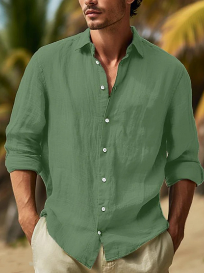 🎏👔【50% zniżki 🔥】【S–3XL】Nowa letnia męska koszula z długim rękawem, w dużych rozmiarach, dostępna w 9 kolorach