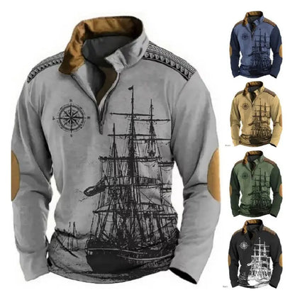 【XS-5XL】🔥Oferta ograniczona czasowo: 50% taniej🔥 Męska koszulka polo ze stójką w stylu marynarskim – Nowy model 2026 – Miękka i wygodna