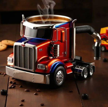 🚛Ručne vyrobený hrnček na kávu s kamiónom