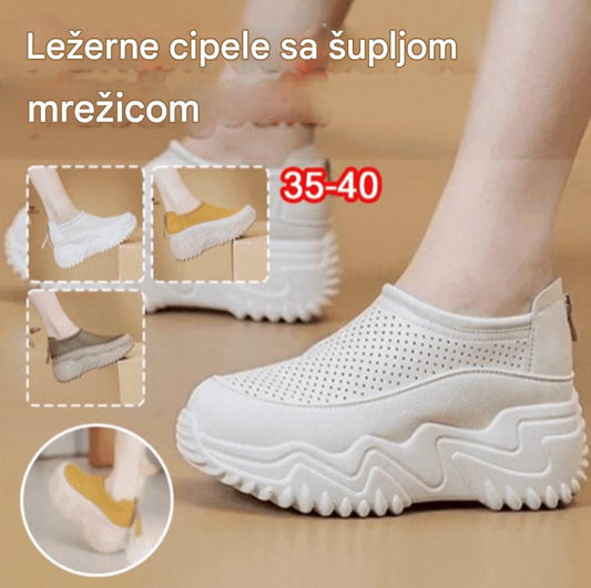 🔥👡【35-40】Nove ljetne sandale od prave kože s prozračnim debelim potplatom i šupljim dizajnom