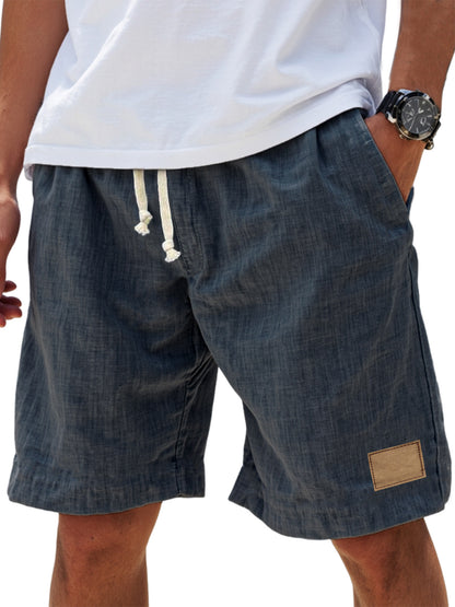 ⏳🔥【Ostatni dzień z 50% rabatem】👖 【S-5XL】【55-110 kg】Męskie, codzienne szorty ściągane sznurkiem z imitacji lnu na rok 2026 (rozmiary plus size).