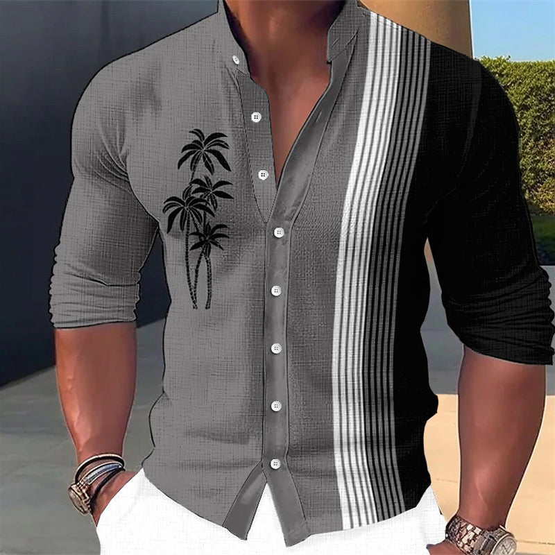 🌹👔【50% zniżki】💖【S-6XL】Męska, modna, nowa, czysta bawełniana, drukowana koszula świąteczna