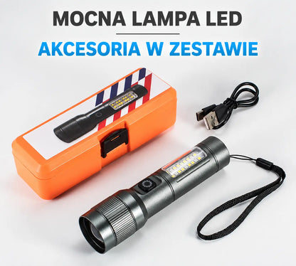 🔦 Wielofunkcyjna latarka LED z zoomem