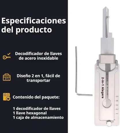 🔐🔑 49% de descuento 🔥 Decodificador de llaves de acero inoxidable