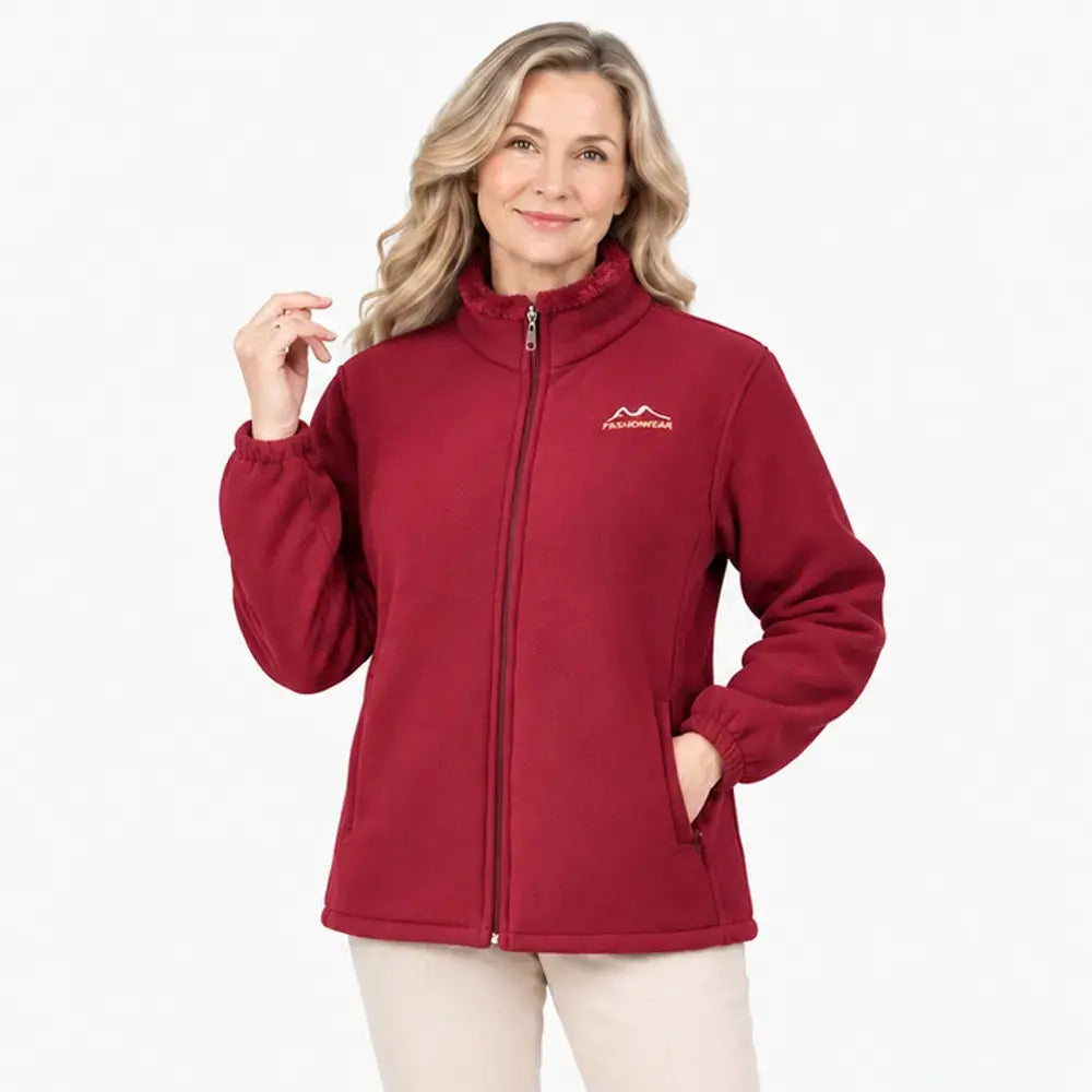 🧥 Dámska fleecová bunda XL–5XL — teplá, vetruodolná a pohodlná na jeseň a zimu.