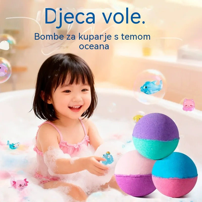 🛀💕12 darab tengeri állatok formájú fürdősógolyó (50g/golyó) gyerekeknek.