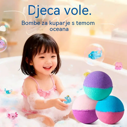 🛀💕12 darab tengeri állatok formájú fürdősógolyó (50g/golyó) gyerekeknek.