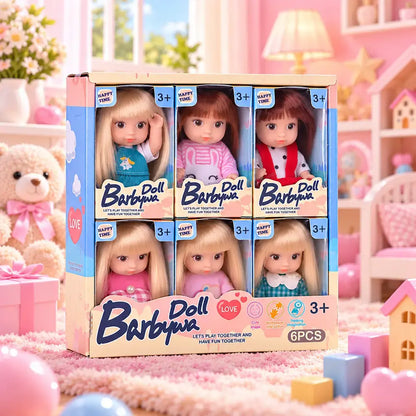 👸 Sada miniatúrnych zberateľských bábik pre dievčatká · Dlhé vlasy a pohyblivé kĺby · Séria Princezné a séria Casual · Perfektný darček!