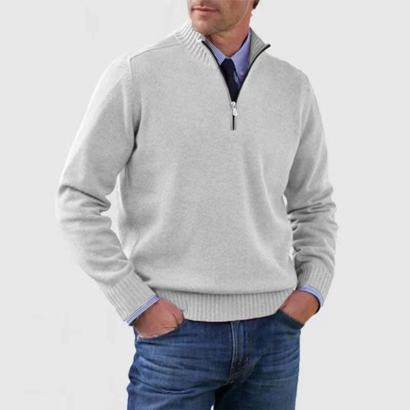 【L-5XL】🎉 Pánsky kašmírový ležérny pletený sveter, teplý a odolný voči chladu