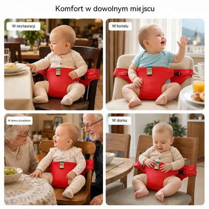 👶 Niezbędny produkt do karmienia dzieci w podróży! Pas bezpieczeństwa do przenośnego krzesełka dla dzieci, gotowy do użycia jednym kliknięciem, z zabezpieczeniem przed upadkiem! ✨🎒