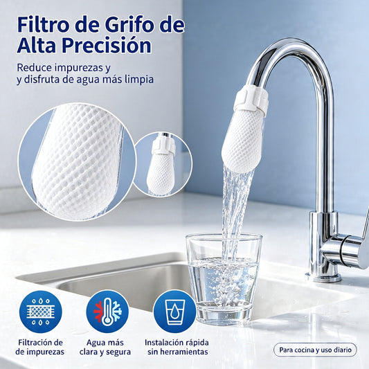 【200 bolsas filtrantes + 40 bridas】💧 Filtro de grifo anti‑salpicaduras engrosado – Filtra eficazmente óxido, sedimentos e impurezas – Adecuado para agua del grifo, de manantial y subterránea 🚿✨
