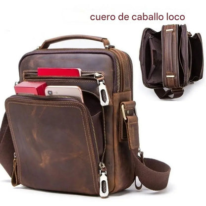 🔥👜【Bestseller!✨】【50% zniżki✨】👍🎁Męska torba na ramię z prawdziwej skóry: swobodna i stylowa, lekka i praktyczna, niezbędny dodatek do pracy.