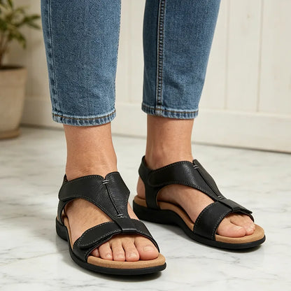 💕【Tallas 36-43】Sandalias planas de verano, modernas, suaves e informales, con soporte para el arco del pie.