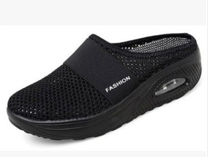 🎀【35-43】Zapatos con colchón de aire de malla hueca europeos y americanos nuevos de verano 2025, transpirables y cómodos