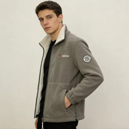 Abrigo grueso de lana para hombre con forro de peluche, disponible en tallas grandes, cálido y cómodo para otoño e invierno