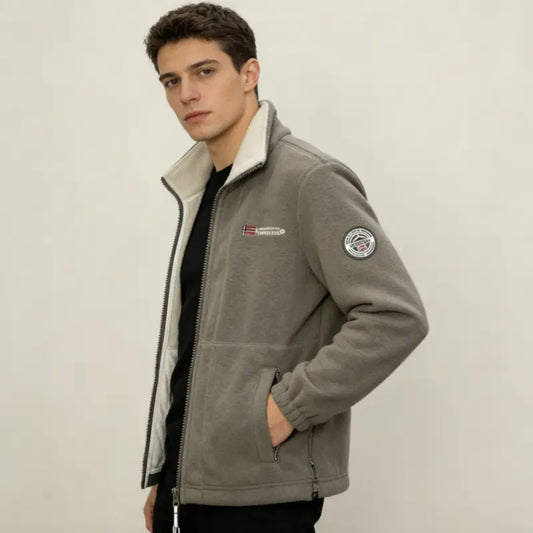 Abrigo grueso de lana para hombre con forro de peluche, disponible en tallas grandes, cálido y cómodo para otoño e invierno
