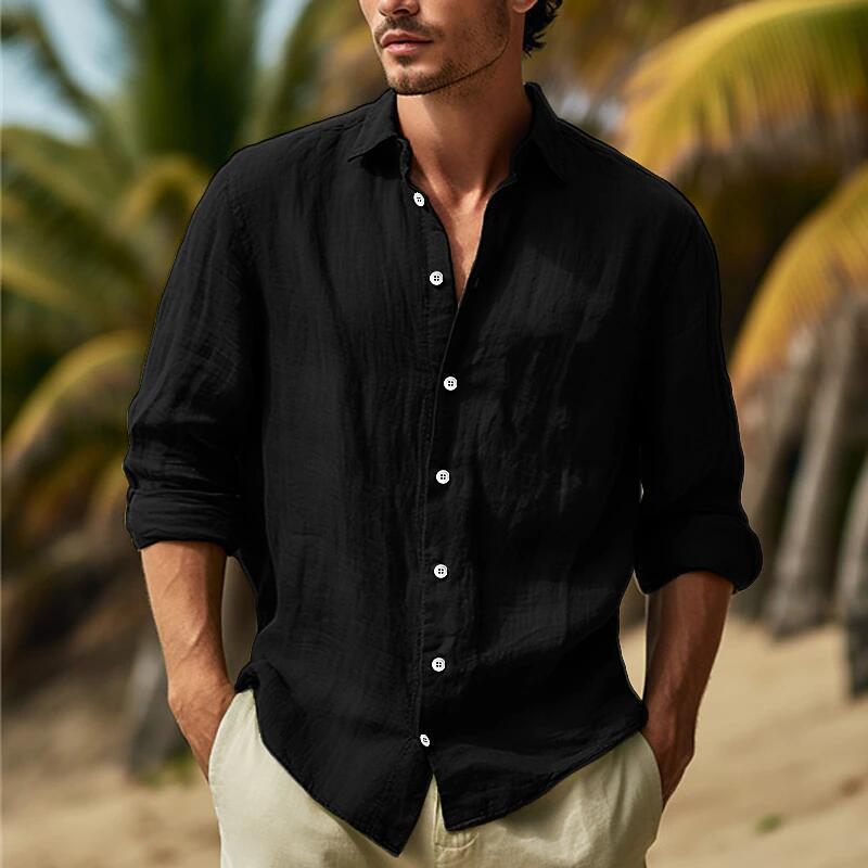 🎏👔【50% zniżki 🔥】【S–3XL】Nowa letnia męska koszula z długim rękawem, w dużych rozmiarach, dostępna w 9 kolorach