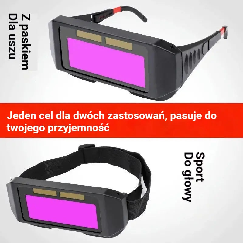 Okulary ochronne do spawania łukiem elektrycznym, zmieniające kolor gogle spawalnicze.