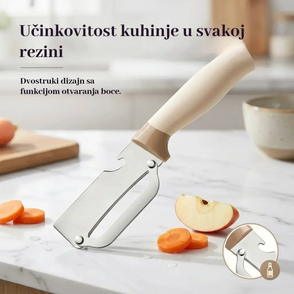 ✅Kupite 1, dobijte 1 gratis (2 artikla) 🧅🔪 Višenamjenska kuhinjska gulilica: Guli, reže povrće, otvara boce! 🔥