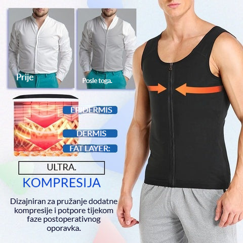 【S-4XL】Muški prsluk s patentnim zatvaračem, kontrola trbuha