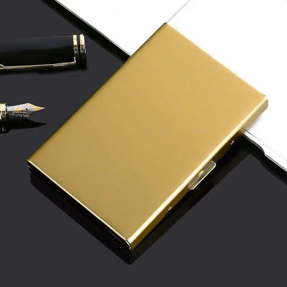🛡️✨ Metalowy portfel na karty ze stali nierdzewnej z ochroną RFID – portfel na karty odporny na demagnetyzację, mały i poręczny 💳