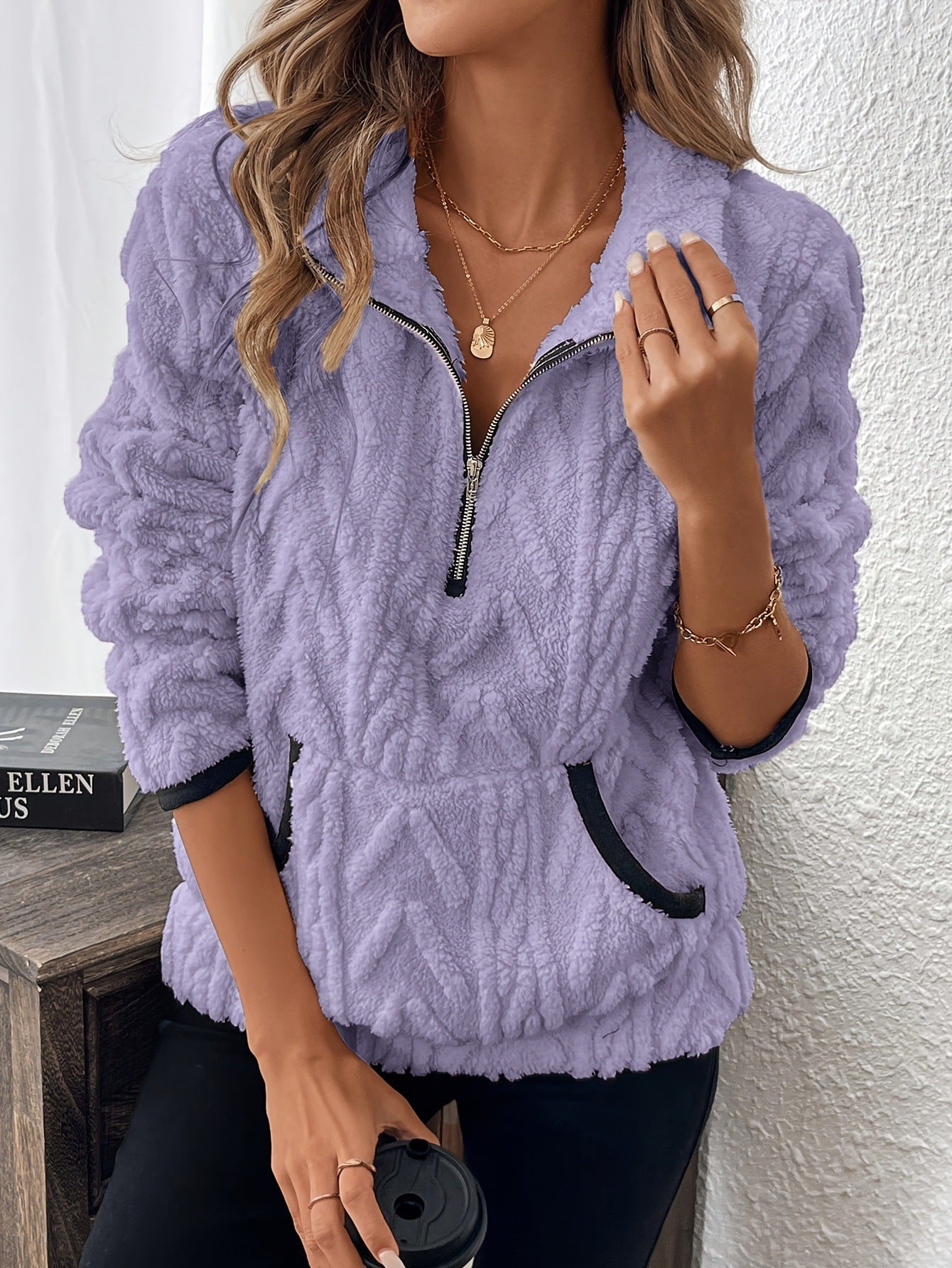 🔥Nowa gorąca wyprzedaż🔥【S-3XL】🎀🎀Nowe jesienno-zimowe modne damskie pluszowe bluzy z kapturem