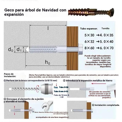 🔩【Herramientas de ferretería】🔩【100 juegos】🛠⚙ Anclaje metálico dentado súper resistente para fijaciones firmes en cualquier pared