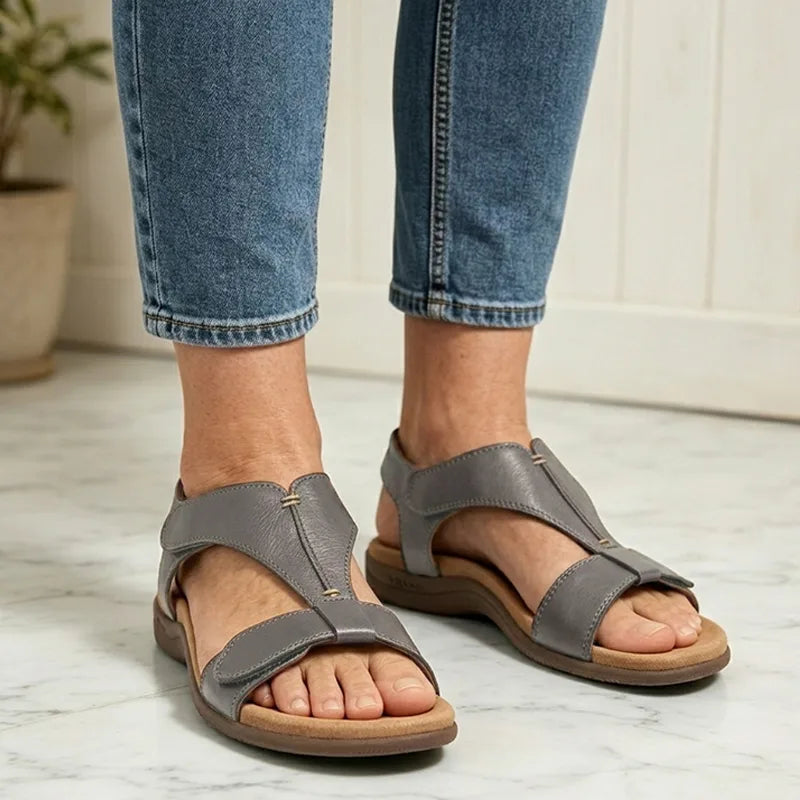 💕【Tallas 36-43】Sandalias planas de verano, modernas, suaves e informales, con soporte para el arco del pie.