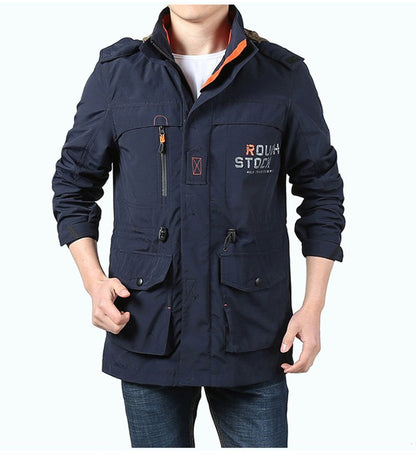 🌟【Nuevo producto en oferta】 🔥【M-5XL】Chaqueta informal con capucha de longitud media para hombre