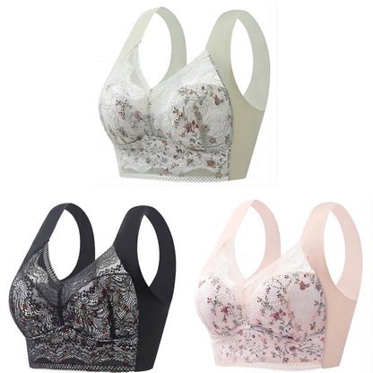 【Producto estrella】【Pack de 3】💕【40 kg-100 kg】Sujetadores de verano para mujer sin costuras, de talla grande, en seda fría. Transpirables y cómodos.