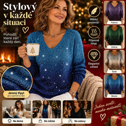 👚👚Nowy damski sweter z długim rękawem i dekoltem w serek, jesień/zima 2026