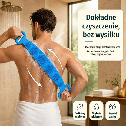 🔥Kup jeden, drugi gratis🔥🛁 Dwustronne silikonowe rękawice kąpielowe – bardzo długa szczotka do szorowania ciała, która ułatwia czyszczenie pleców